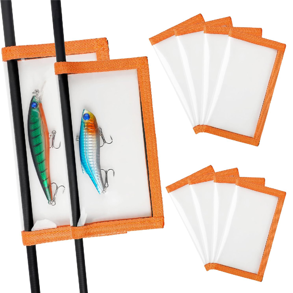 Saltwater Fishing Hook - 4 個釣りルアーラップ耐久性のある透明な PVC ルアーカバー釣りフックカバー餌収納プロテクター海水ギア釣りバッグ