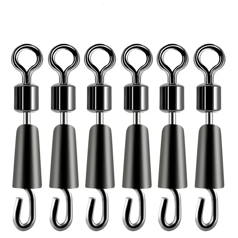 Fishing Equipment Tackle - 30-90 個ベアリングスイベル釣りコネクタステンレス鋼鯉釣りアクセサリースナップ釣り針ルアーソリッドリングスイベルタックル