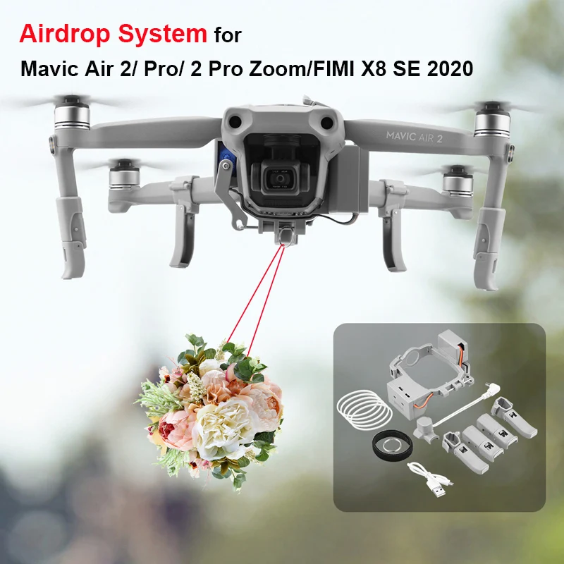 Fishing Equipment Stores - DJI-mavic air 2/2s/3/2 pro/fimi用のAirdropシステム,フィッシングズーム,ウェディングリング,ギフト,レスキューリモコンを提供