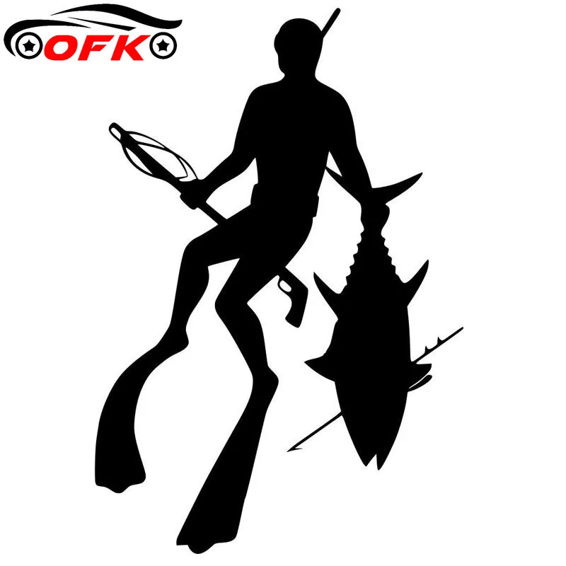 Fishing Equipment Stores - 車のステッカーの装飾オートバイデカール槍釣りダイビング装飾アクセサリークリエイティブ日焼け止め防水 PVC、17 センチメートル * 11 センチメートル
