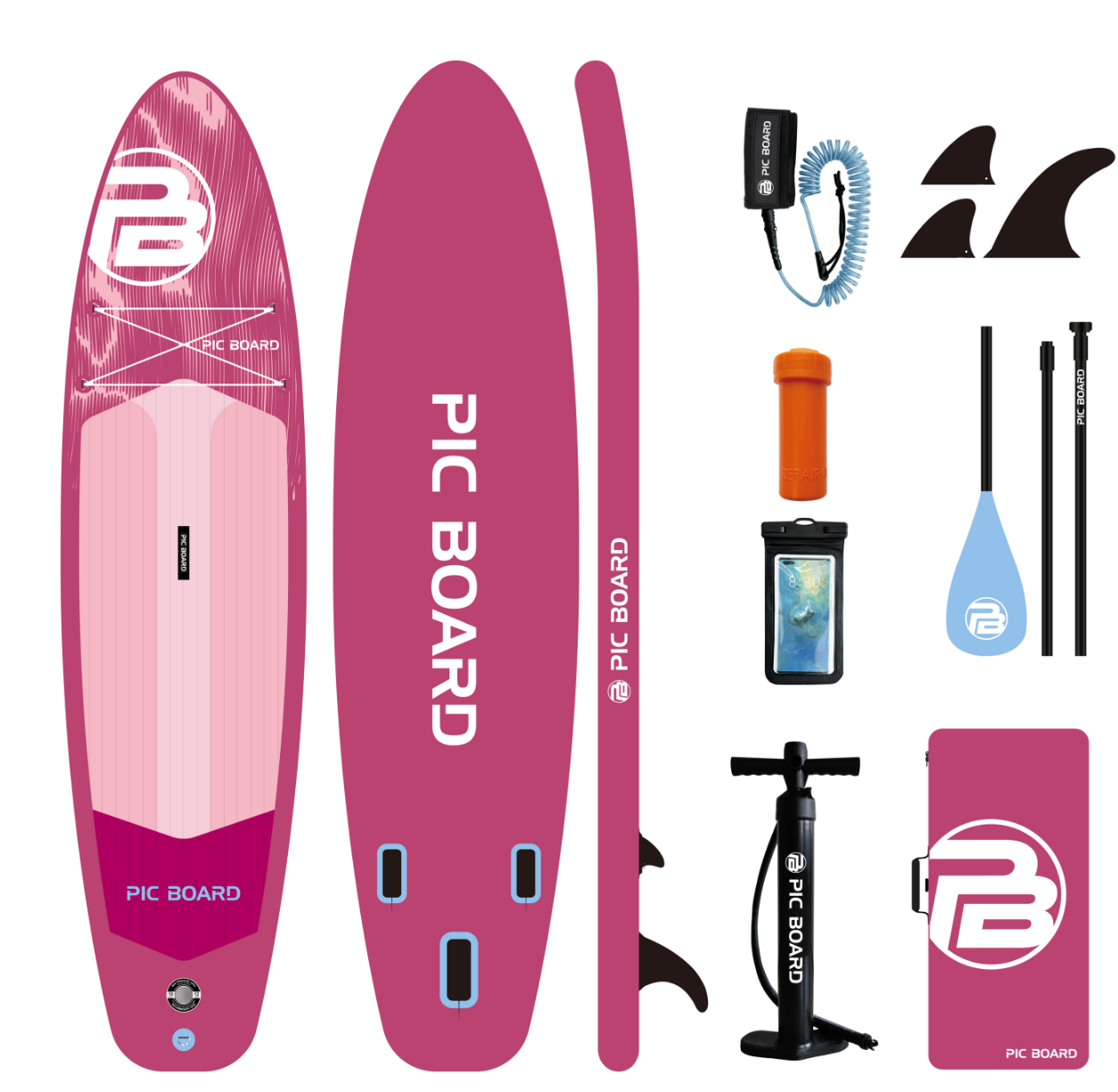 Fishing Equipment Stores - SUB 防水インフレータブルパドルボード 11'6''x34''x6'' 大人用スタンディングスタイル 水上釣り用アクセサリー付き SUP