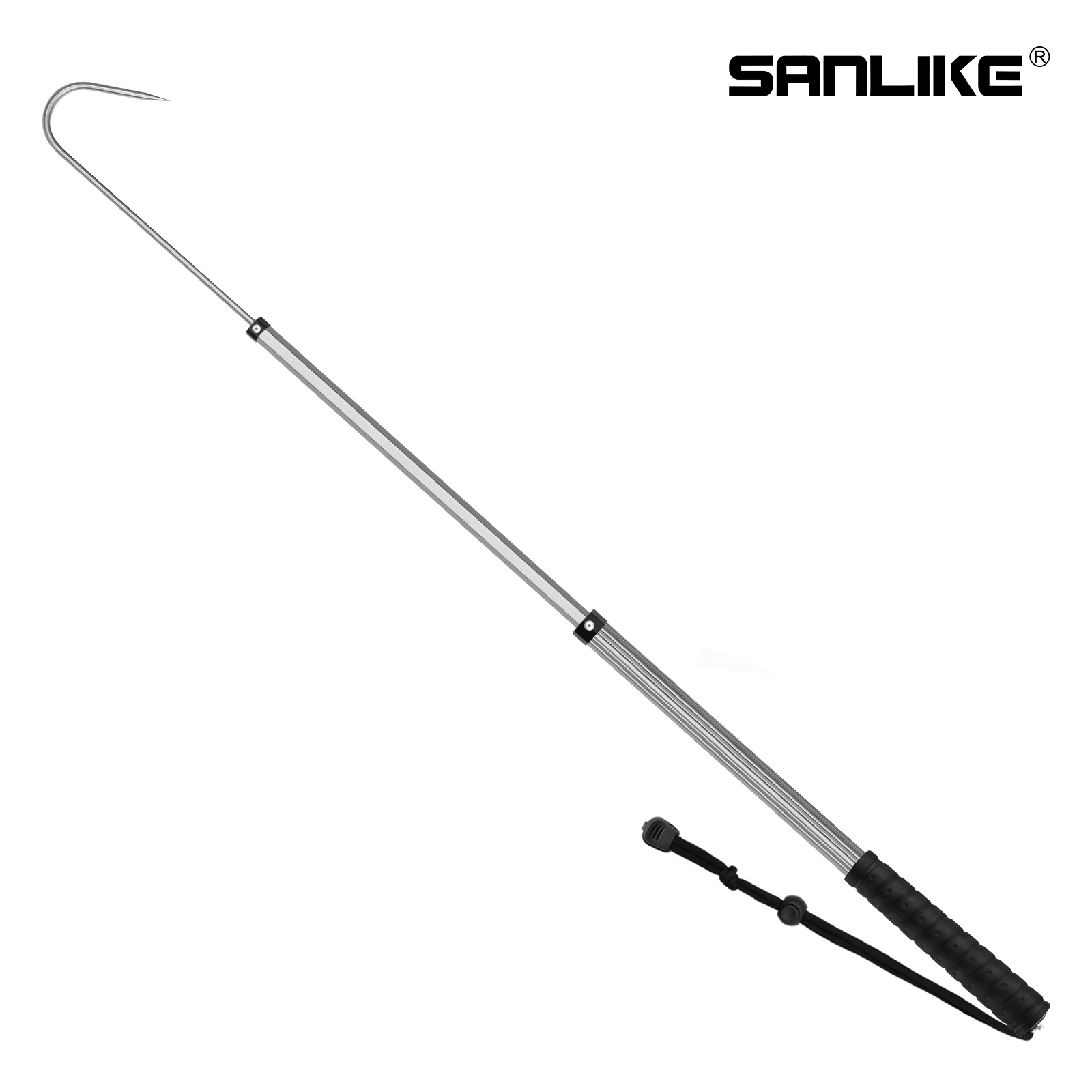 Saltwater Fishing Hook - SANLIKE 90 センチメートル伸縮式釣りガフフックステンレス鋼フック滑り止めゴムハンドル軽量アルミポール海水用