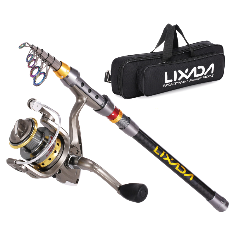 Lixada-伸縮式釣り竿,カーボンファイバーリール - Fishing Equipment Europe のレビューと価格