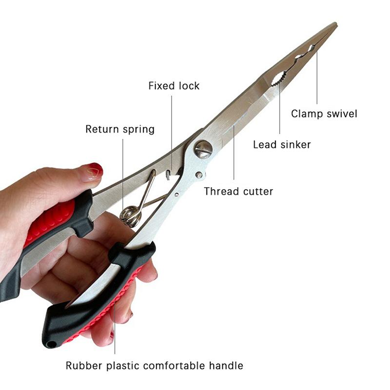 ステンレス鋼製延長フィッシングプライヤー、滑り止めハンドル、 - Saltwater Fishing Hook のレビューと価格