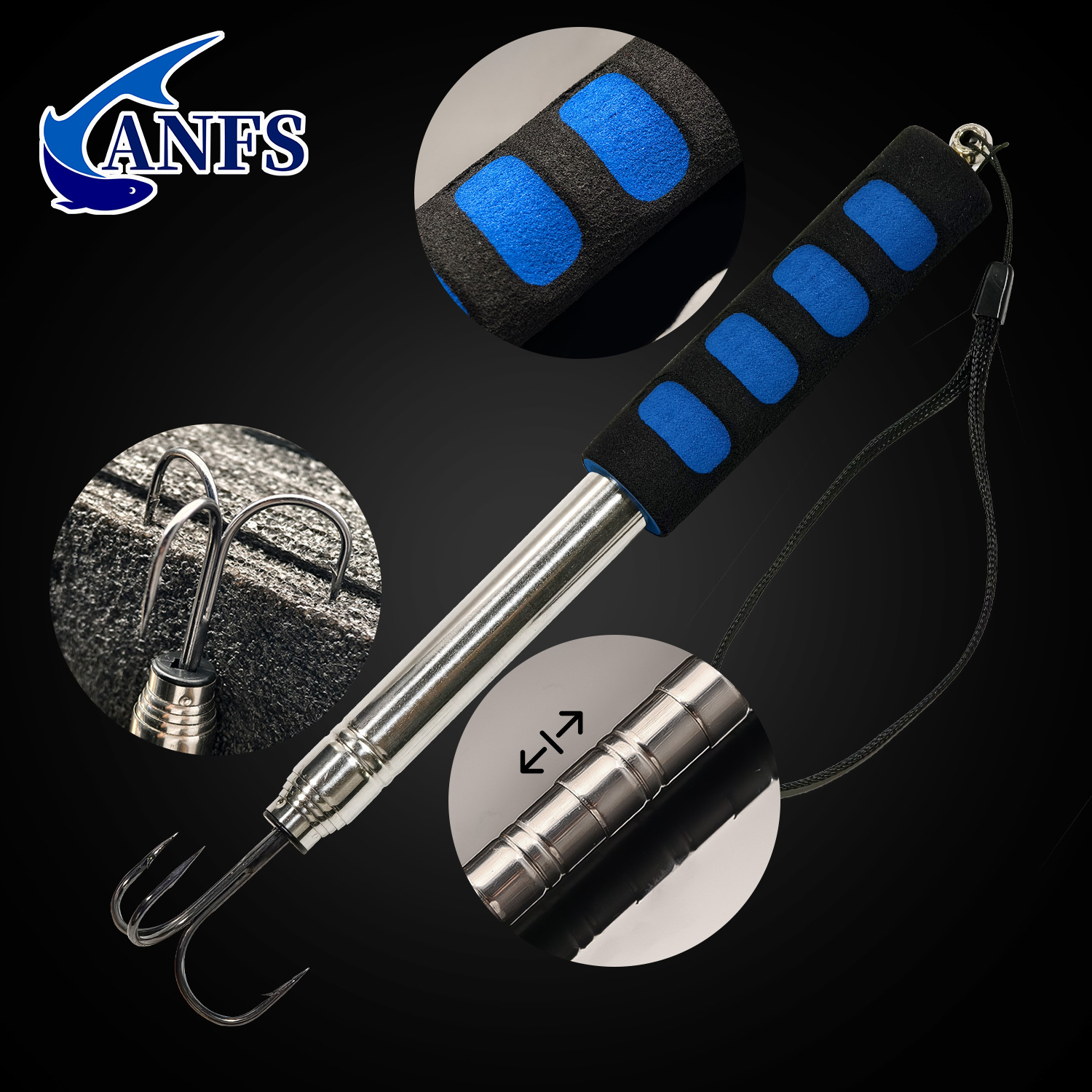 ANFS 1pc伸縮式フィッシングガフ、ステンレススチールト - Saltwater Fishing Hook のレビューと価格