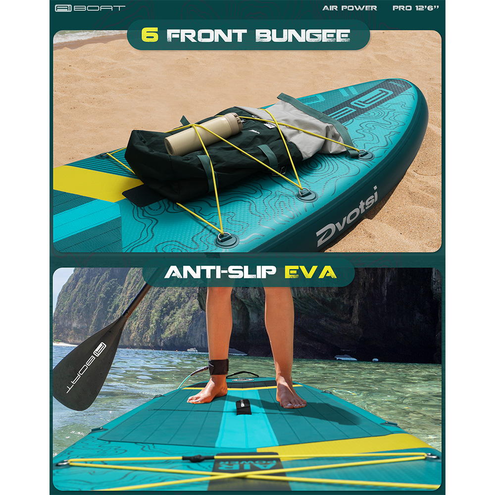AIBOATグリーンプロSUP防水インフレータブルパドルボー - Fishing Equipment Stores のレビューと価格