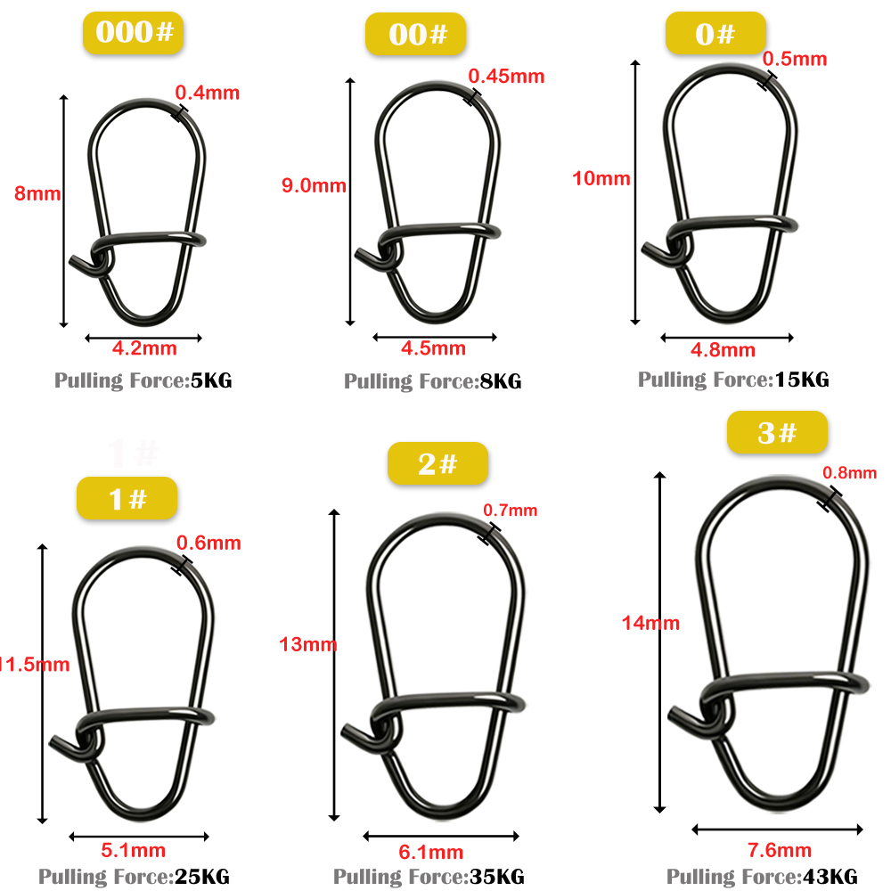 GOBAIT 100個入り ブラック ステンレススチール製  - Fishing Equipment Tackle のレビューと価格