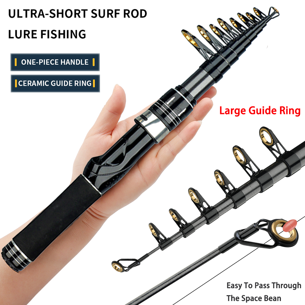 伸縮式ルアー釣り竿 1.5M-2.4M カーボンスピニングシ - Sea Fishing Equipment Uk のレビューと価格