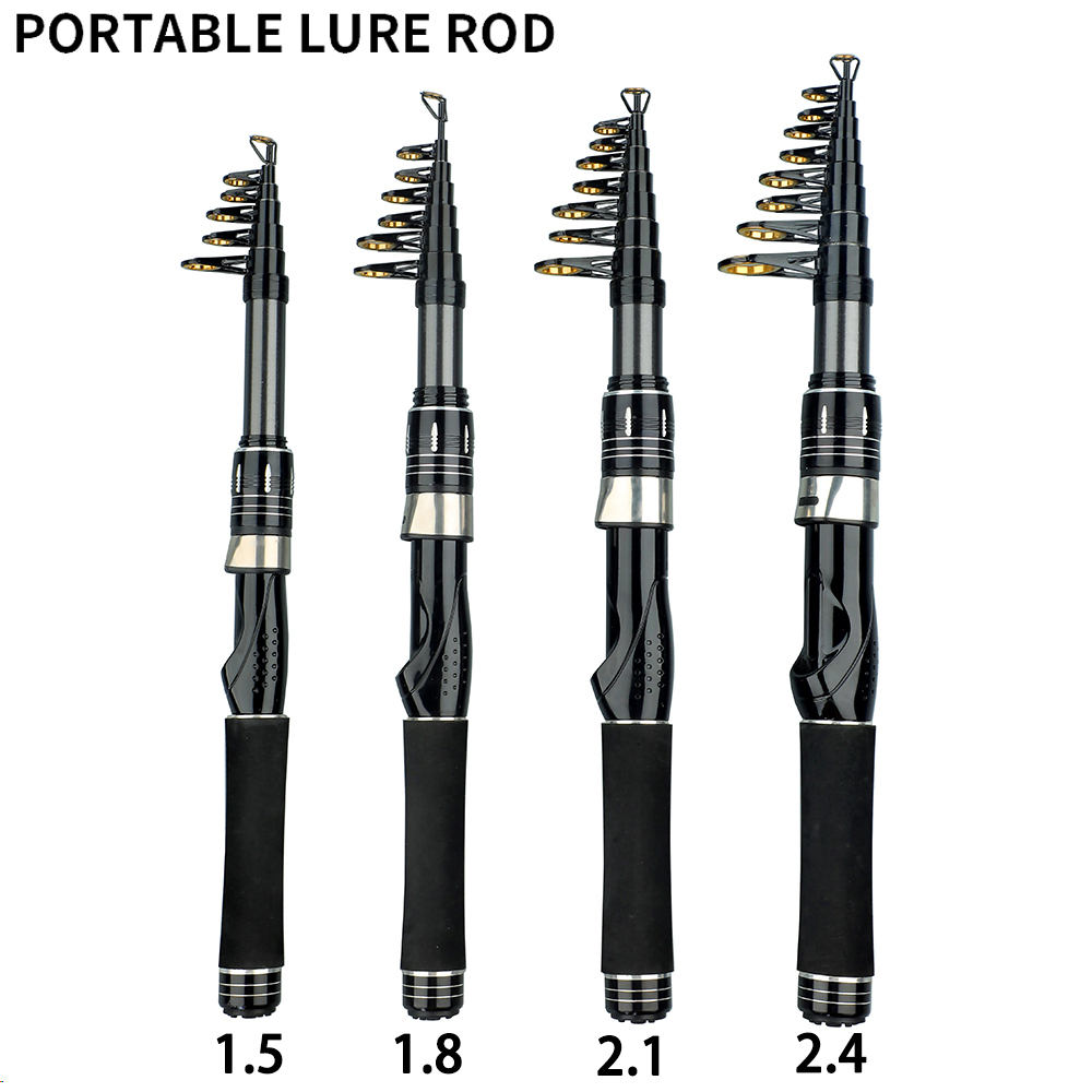 伸縮式ルアー釣り竿 1.5M-2.4M カーボンスピニングシ - Sea Fishing Equipment Uk のレビューと価格