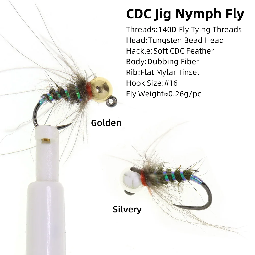 4個 # 16個のタングステンビーズヘッドCDCジグニンフフ - Fishing Equipment Europe のレビューと価格