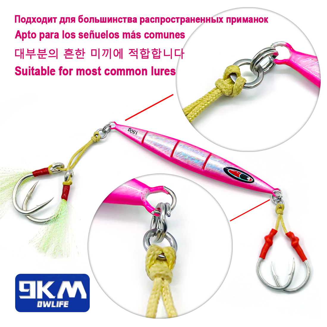 9KMソリッドリングフィッシング50個ステンレス鋼リングアシ - Saltwater Fishing Hook のレビューと価格