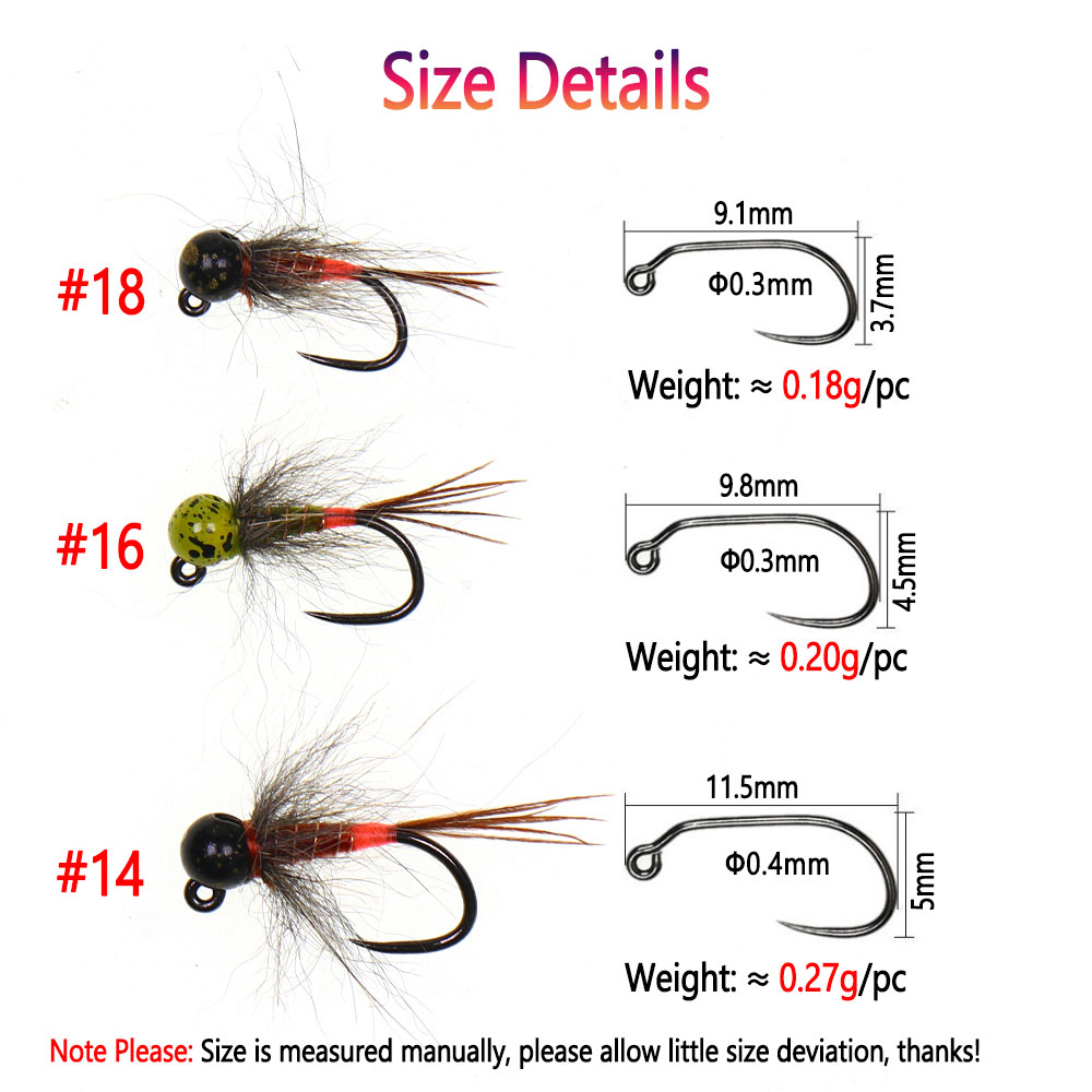 6個入り # 14 # 16 # 18個入り高速沈下斑点タン - Fishing Equipment Europe のレビューと価格
