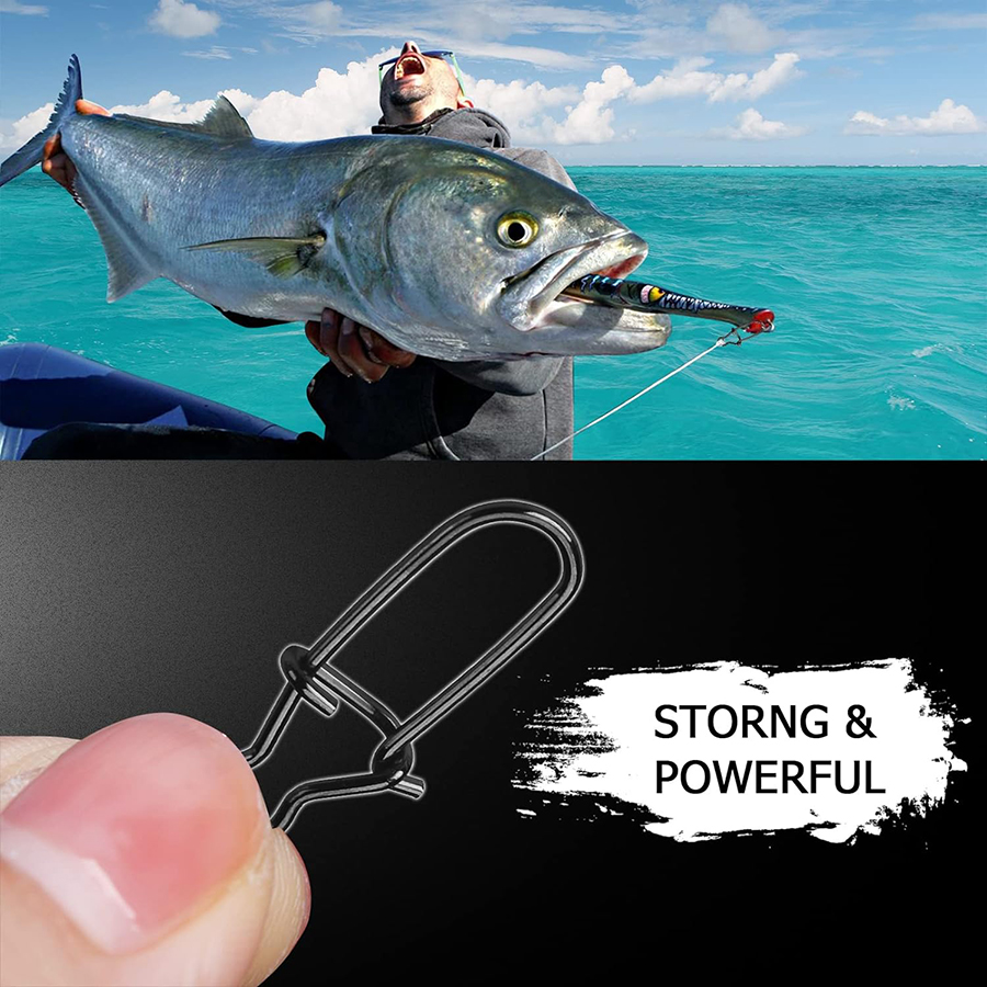 50 個クランクベイトスナップステンレス鋼デュオロックルアー - Fishing Equipment Tackle のレビューと価格