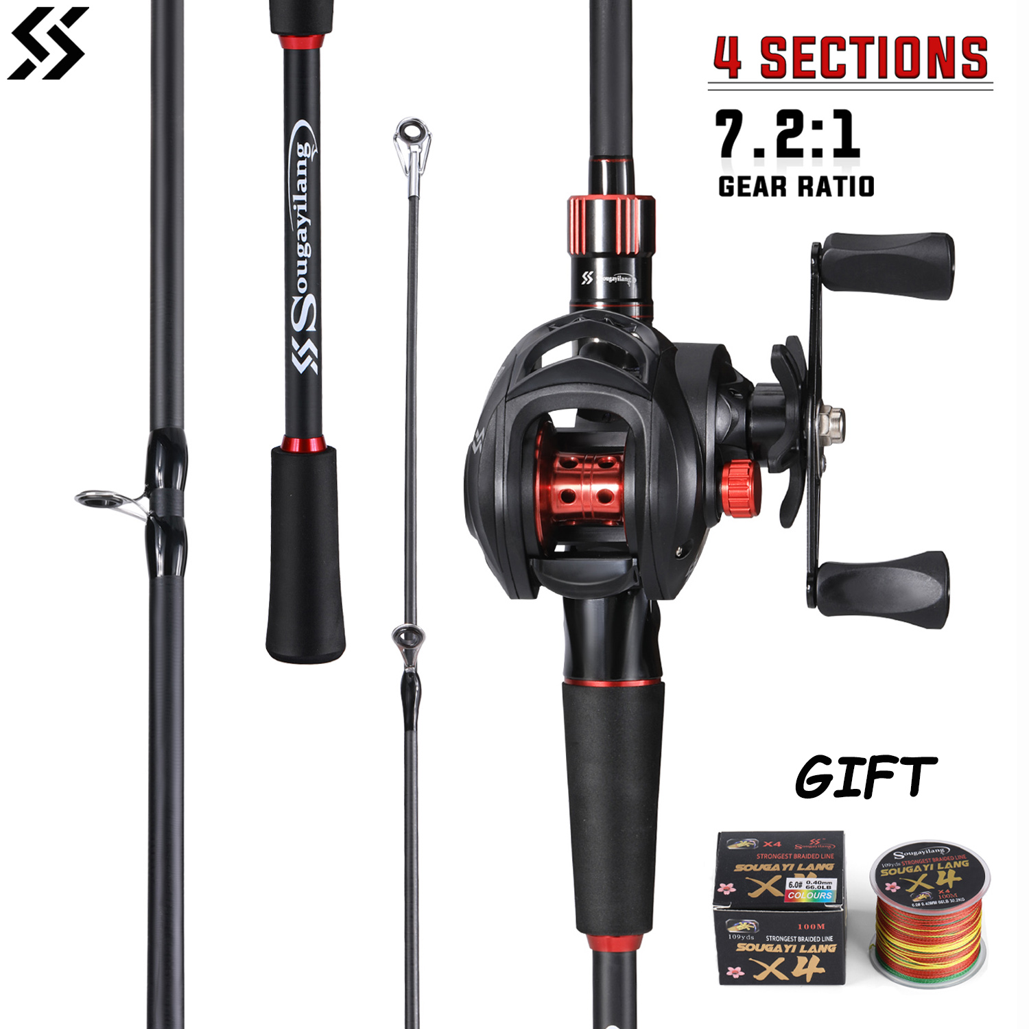Sougayilang 釣り竿とリールのコンボセット 1.8 - Fishing Equipment Europe のレビューと価格