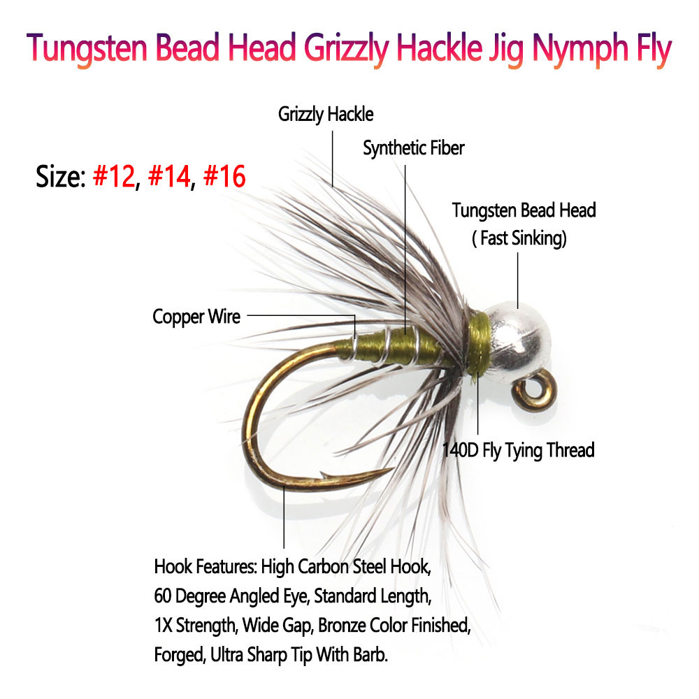 ビムー6個入り # 12 #   14 # 16個のタングス - Fishing Equipment Europe のレビューと価格