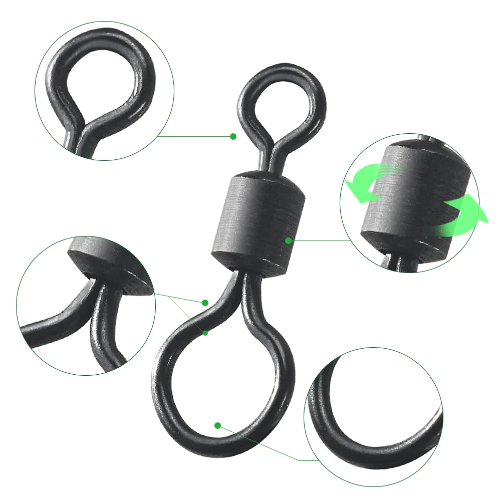 100個入り 鯉釣り用スイベル ビッグアイ ローリングスイベ - Fishing Equipment Tackle のレビューと価格