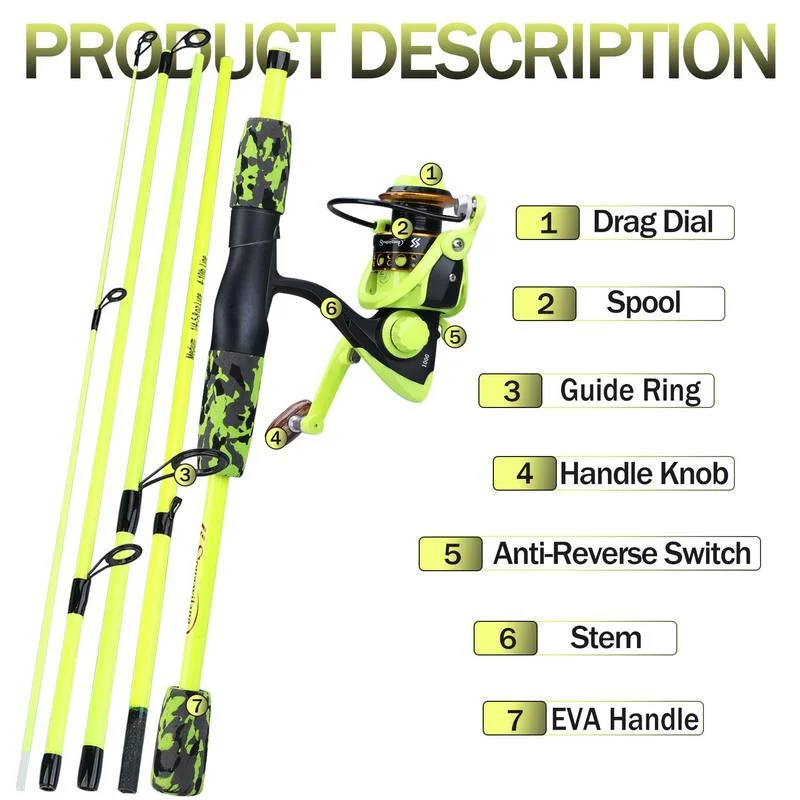 Sougayilang ポータブル 5 セクション レッド/ - Fishing Equipment Europe のレビューと価格