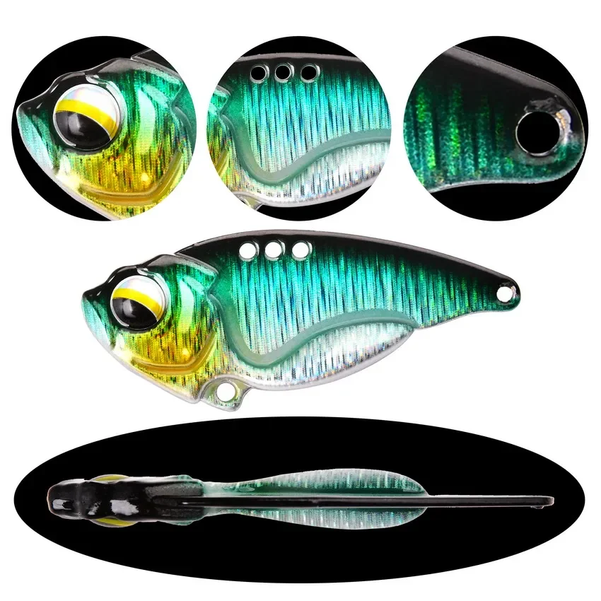 5個入り/箱 VIBフィッシングルアー スプーン ウォブルル - Saltwater Fishing Hook のレビューと価格