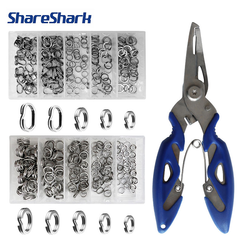 ShareShark 200個入り ステンレス製 スプリット - Fishing Equipment Tackle のレビューと価格
