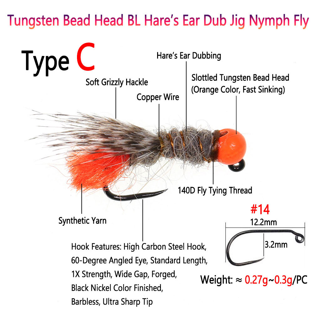 ビムー4個入りタングステンビーズヘッドバーブレスジグニンフフ - Fishing Equipment Europe のレビューと価格