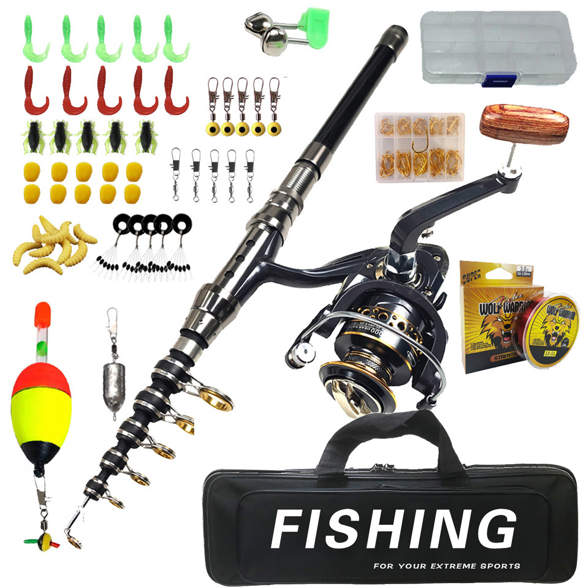 1.8m-3m釣り竿セット 遠投ルアー 海釣り ソフトベイト - Saltwater Fishing Hook のレビューと価格
