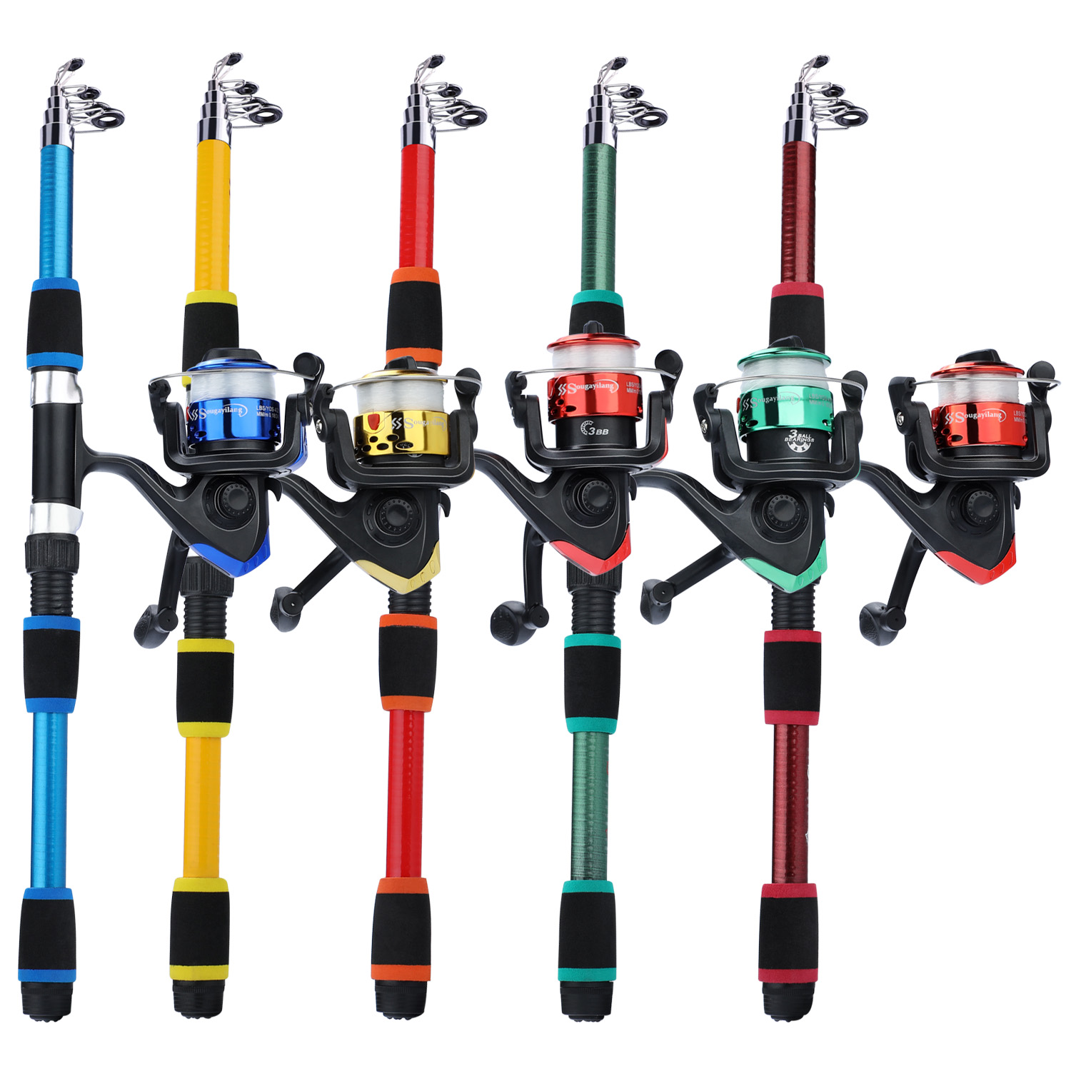 Sougayilang-子供用の完全な釣り竿セット,伸縮式釣 - Saltwater Fishing Hook のレビューと価格