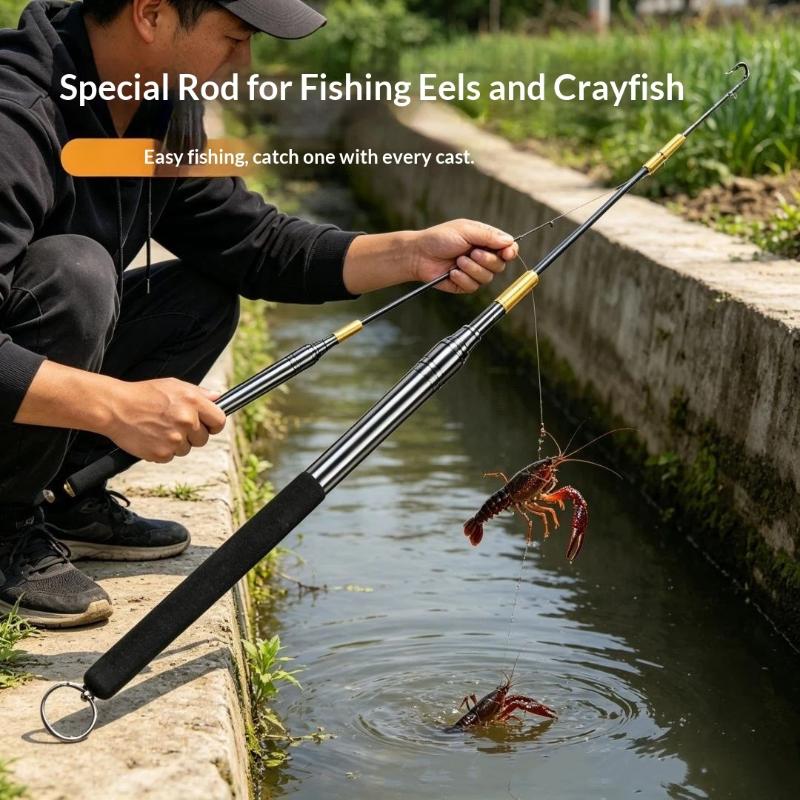 伸縮式ウナギ釣りフック 360度回転 バーブ付き糸付きロング - Saltwater Fishing Hook のレビューと価格